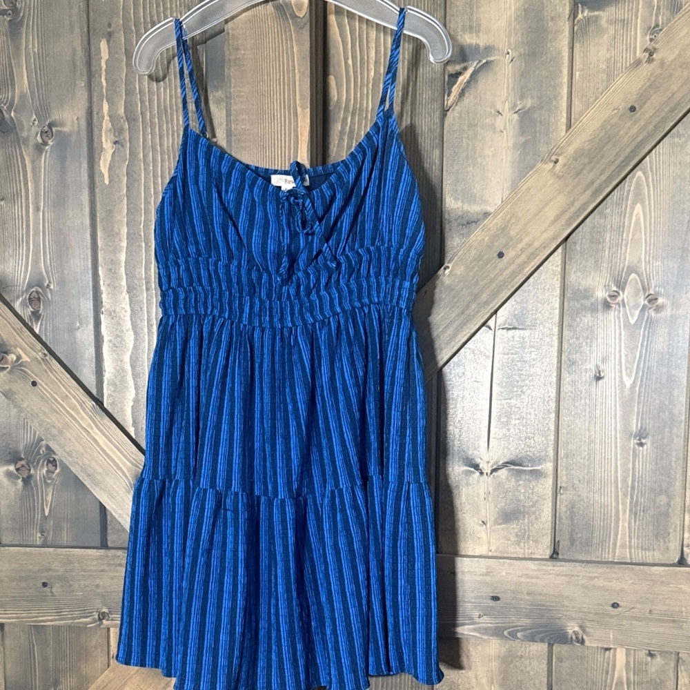 Rewind Navy and Cobalt Dress - Junior Large